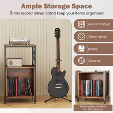 Mobile Record Player Stand with Power Cubby  product image