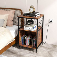 Mobile Record Player Stand with Power Cubby  product image