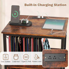 Mobile Record Player Stand with Power Cubby  product image