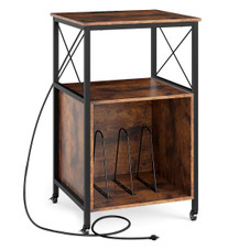 Mobile Record Player Stand with Power Cubby  product image