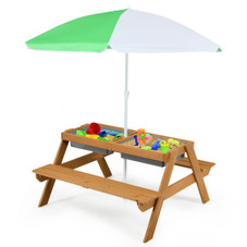 3-in-1 Kids Picnic Table with 2 Detachable Storage Boxes product image