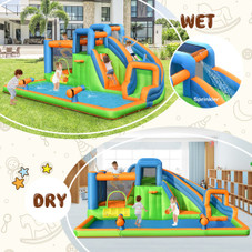 6-in-1 Inflatable Kids Water Park Bounce House with Blower product image