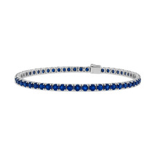 Round Cut Blue Tennis Bracelet product image