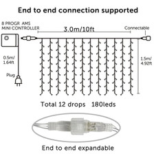 SonicGrace 10-foot Super Bright Icicle LED Lights product image