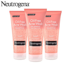 Neutrogena Oil Free Pink Grapefruit Acne Face Wash (3-Pack) product image
