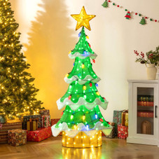 4.3-foot Lighted Christmas Tree with Colorful Bulbs product image