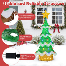 4.3-foot Lighted Christmas Tree with Colorful Bulbs product image