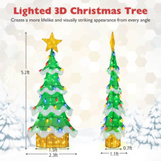 4.3-foot Lighted Christmas Tree with Colorful Bulbs product image