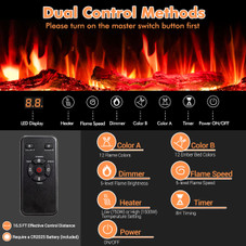 68'' Wall Mounted Ultra-Thin Recessed Electric Fireplace  product image