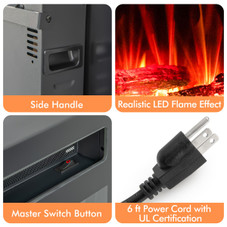 68'' Wall Mounted Ultra-Thin Recessed Electric Fireplace  product image