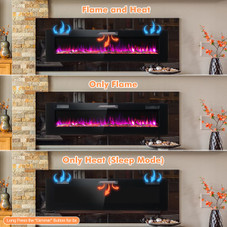 68'' Wall Mounted Ultra-Thin Recessed Electric Fireplace  product image