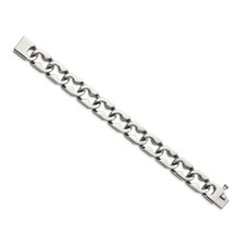 Men's Stainless Steel Polished Large Link Bracelet product image