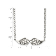 Stainless Steeel Angel Wing Charm Pendant Necklace with Chain product image