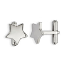 Men's Stainless Steel Polished Star CuffLinks product image