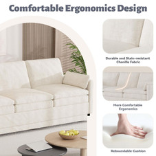3-Seater Sofa Bed with Ultra- Soft Fabric Upholstery product image