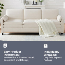 3-Seater Sofa Bed with Ultra- Soft Fabric Upholstery product image