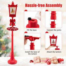 8FT Musical Christmas Streetlight with Warm White LED Lights product image