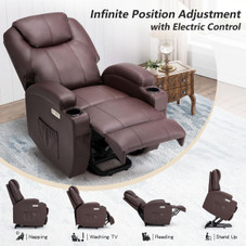 Electric Lift Chair Sofa with Side Pockets (USB and Type-C Ports) product image
