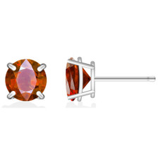 Round Stud .925 Sterling Silver Lab-Created 2ct. Birthstone Earrings product image