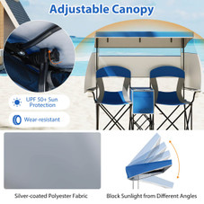 Oversized Double Beach Chair with Adjustable Canopy product image