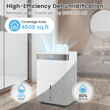 Dehumidifier with 3-Color Indicator and Smart Touch Control product image