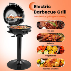 Electric BBQ Grill with Warming Rack and Temperature Control product image