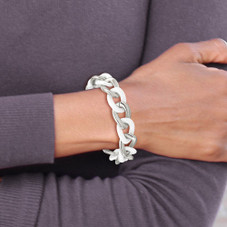 Stainless Steel and White Ceramic Bracelet product image