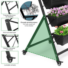 5-Tier 4.4 FT Vertical Garden Bed with 4 Wheels product image