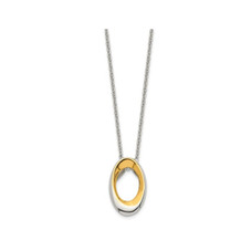 Stainless Steel Polished Oval Necklace Pendant with Chain product image