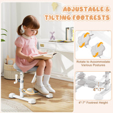 Kids' Study Chair with Adjustable Double Backrest product image