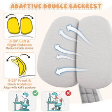 Kids' Study Chair with Adjustable Double Backrest product image