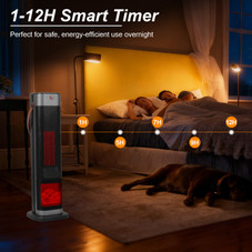 1500W Ceramic Tower Ocillating Space Heater product image