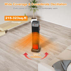 1500W Ceramic Tower Ocillating Space Heater product image