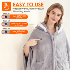 Wearable Double-Sided Heated Throw Blanket (Requires Power Bank) product image