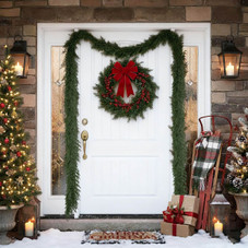 Artificial Real Touch Cypress Christmas Garland product image
