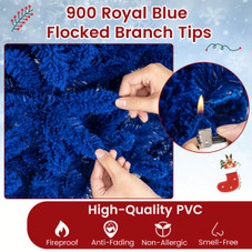 7FT Artificial Christmas Tree with Blue LED Lights product image