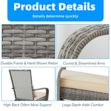 Outdoor Armchair Wicker Lounge Chairs with Cushion product image