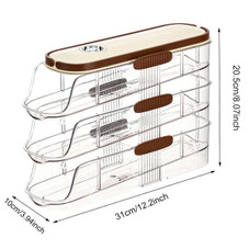 3-Tier Rolling Egg Dispenser for Fridge product image