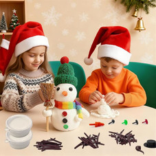 DIY Christmas Craft Clay Snowman Kit (267 Pieces) product image