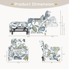 31.5" 3-in-1 Pull Out Sofa Chair with Side Pocket product image