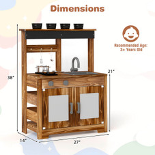 Kids Mud Kitchen Set with Removable Sink and Chalkboard product image