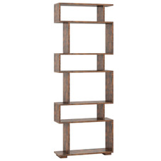 6-Tier S-Shaped Geometric Bookcase with Thickened Legs  product image