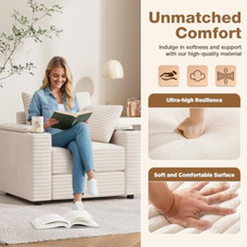 Chaise Lounge Chair with Ottoman, Side Pocket and Cup Holder product image