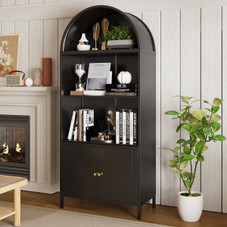 73'' Arched Metal Storage Cabinet with Doors, Drawer and Adjustable Shelves product image