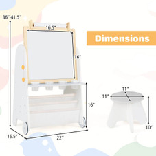 4-in-1 Kids' Art Easel with Stool product image