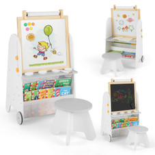 4-in-1 Kids' Art Easel with Stool product image