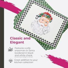 Cork-Backed Santa Placemats (Set of 4) product image