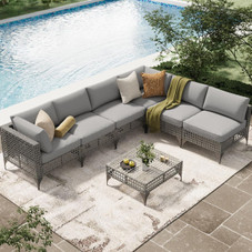 7-Piece Patio Outdoor Furniture Set with Tea Table product image
