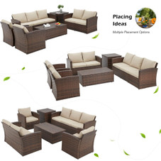 7-Piece Outdoor Patio Furniture Sets with Two Storage Boxes product image