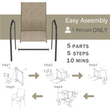 Stackable Patio Dining Chairs with Armrests (4-Pack) product image